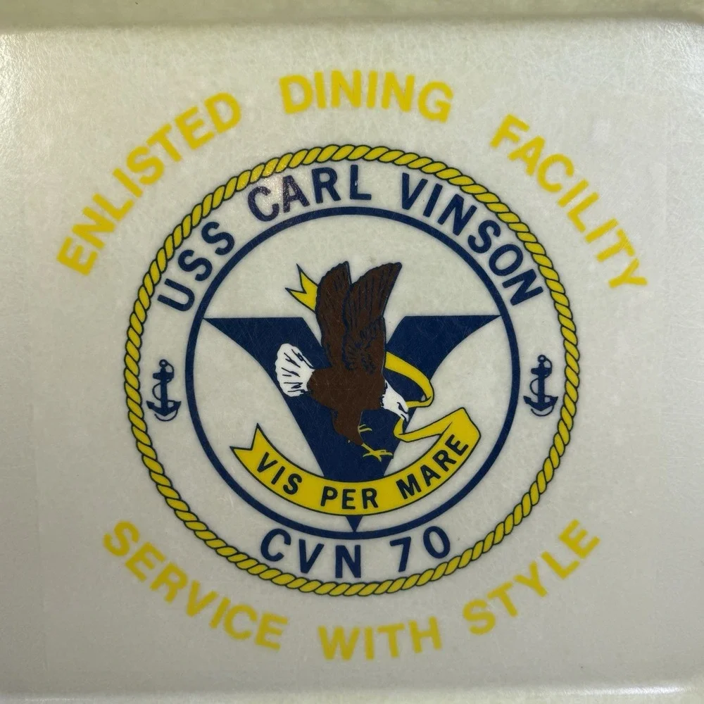 1981 USS Carl Vinson CVN-70 Enlisted Dining Tray Aircraft Carrier Navy Cvn70 VTG